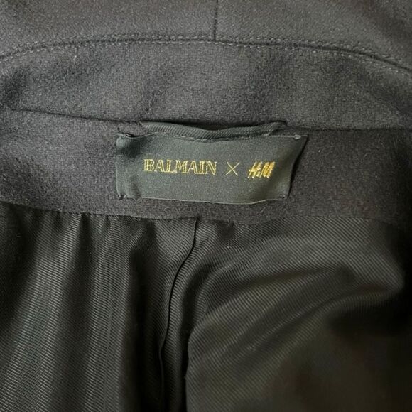 Authentic Balmain X H&M Collab wool blend Coat - Picture 6 of 11